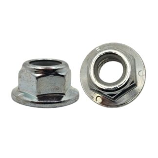 Nylon Lock Nuts with Flange Zinc NC