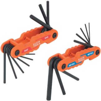 Klein 70542 Compact Folding SAE/Metric Hex Key Set 2-Piece