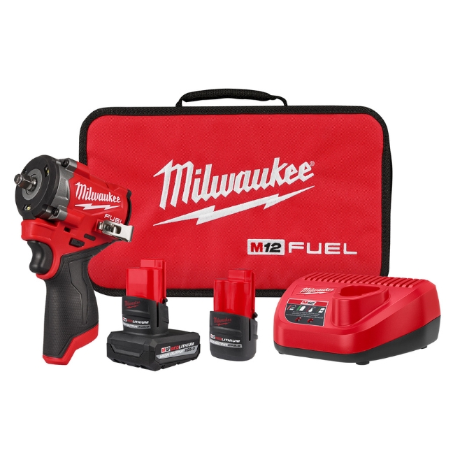 Milwaukee 2562-22 M12 FUEL 3/8" Drive Stubby Impact Wrench Kit