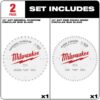 Milwaukee 48-40-1036 10 40T + 60T Circular Saw Blade 2-Pack (1) Milwaukee 48-40-1036 10" 40T + 60T Circular Saw Blade 2-Pack
