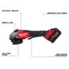 Milwaukee 3670-22 M18 FUEL 4-12-6 Braking Grinder with Paddle Switch Kit (2) Milwaukee 3670-22 M18 FUEL 4-1/2"-6" Braking Grinder with Paddle Switch Kit