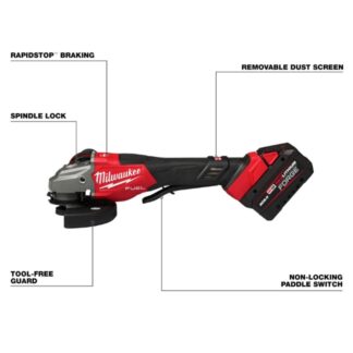 Milwaukee 3670-22 M18 FUEL 4-1/2"-6" Braking Grinder with Paddle Switch Kit