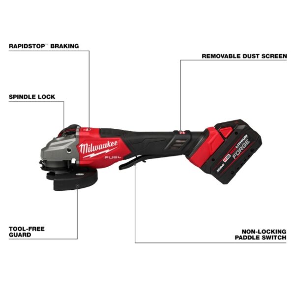 Milwaukee 3670-22 M18 FUEL 4-12-6 Braking Grinder with Paddle Switch Kit (2) Milwaukee 3670-22 M18 FUEL 4-1/2"-6" Braking Grinder with Paddle Switch Kit