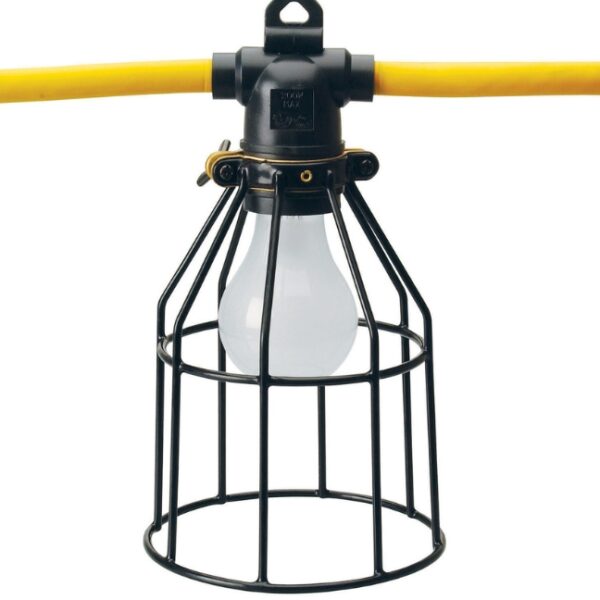 Southwire 7599SW 12/3 100ft Metal Cage String Lights