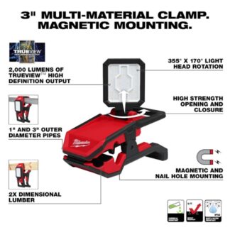 Milwaukee 2358-20 M18 ROVER Clamping Flood Light - Tool Only