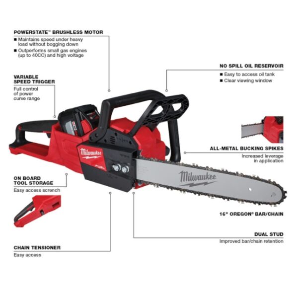 Milwaukee 2727-21HDB M18 FUEL Chainsaw and Blower Combo Kit