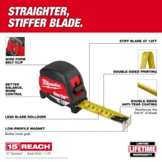 Milwaukee 48-22-1026M 25ft/8m Magnetic Tape Measure