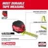 Milwaukee 48-22-1426 26ft8m STUD Tape Measure (1) Milwaukee 48-22-1426 26ft/8m STUD Tape Measure