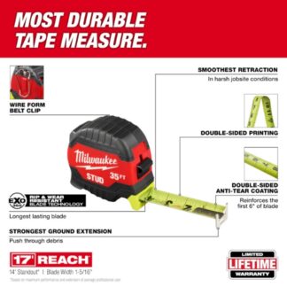 Milwaukee 48-22-1435 35ft STUD Tape Measure