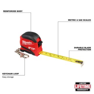 Milwaukee 48-22-1706 6ft2m Keychain Tape Measure (1)