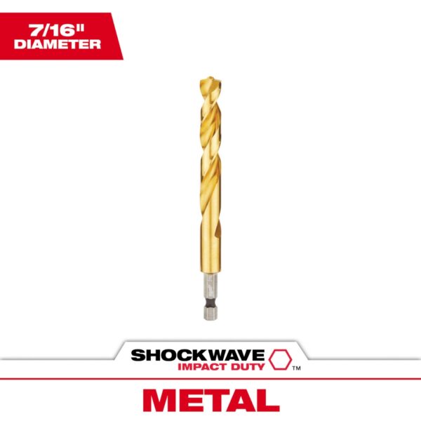 Milwaukee SHOCKWAVE RED HELIX™ Titanium Drill Bits (2) Milwaukee SHOCKWAVE RED HELIX™ Titanium Drill Bits
