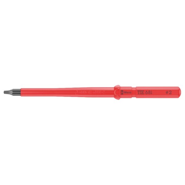 Wera 006544 KK VDE 68 i Insulated Blade for Square Drive Screws, SQ2 x 157mm Wera 006544 KK VDE 68 i Insulated Blade for Square Drive Screws, SQ2 x 157mm