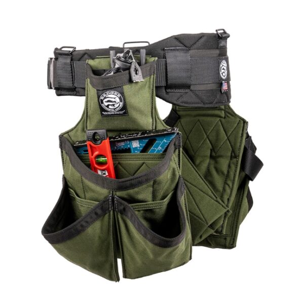 Badger 461055 Side By Side Carpenter Belt - Olive (1) Badger 461055 Side By Side Carpenter Tool Belt - Olive