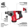 Milwaukee 2508-20 M12 FUEL 58 SDS Plus Rotary Hammer - Tool Only (3) Milwaukee 2508-21XC M12 FUEL 5/8" SDS Plus Rotary Hammer Kit