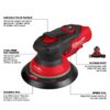 Milwaukee 2585-22CX M12 FUEL 6" (3/16") Random Orbital Sander Kit