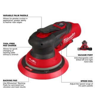 Milwaukee 2585-20 M12 FUEL 6" (3/16") Random Orbital Sander - Tool Only