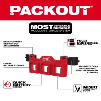 Milwaukee 48-22-8603 PACKOUT Tool Box Battery Rack Attachment (1)