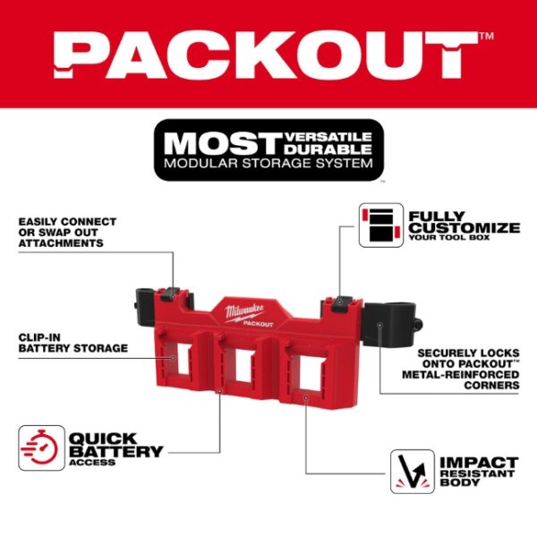 Milwaukee 48-22-8603 PACKOUT Tool Box M18 Battery Rack Attachment