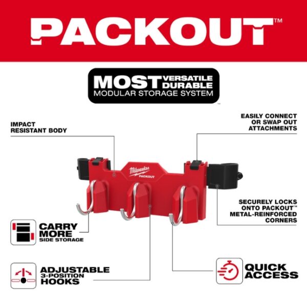 Milwaukee 48-22-8606 PACKOUT Tool Box Three Hook Attachment