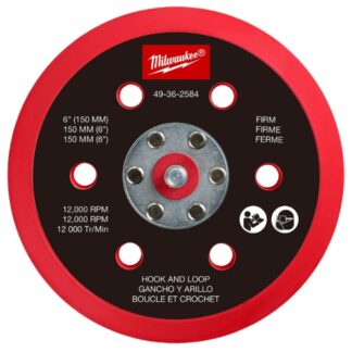 Milwaukee 49-36-2584 6" Hook and Loop Sander Backing Pad - Firm