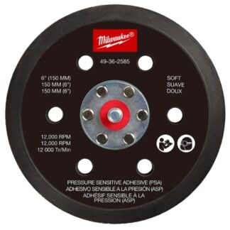 Milwaukee 49-36-2585 6" Pressure Sensitive Adhesive Sander Backing Pad – Soft