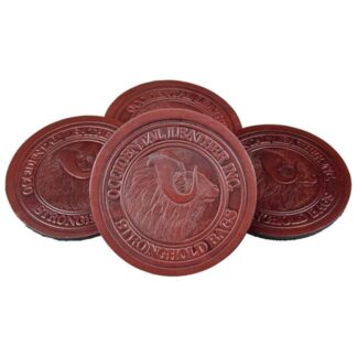 Occidental Leather 6025 Leather Coasters 4-Pack