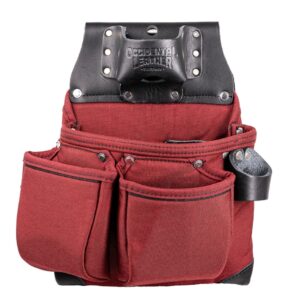 Occidental Leather R8018DB OXYLIGHTS 3-Pouch Tool Bag with Tape Holster - Red and Black