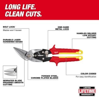 Milwaukee 48-22-4562 Straight Cutting Offset Aviation Snips (1)