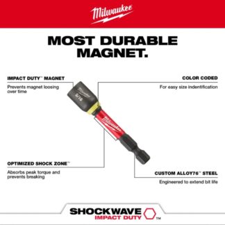 Milwaukee 49-66-4538 SHOCKWAVE Impact Duty 916 x 2-916 Magnetic Nut Driver (1)