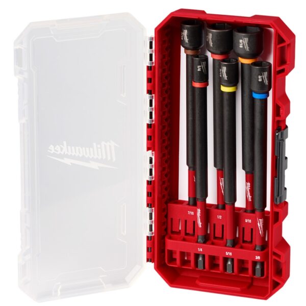 Milwaukee 49-66-4567 SHOCKWAVE Impact Duty 6" Magnetic Nut Driver Set 6-Piece