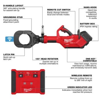 Milwaukee 2875R-21 M18 FORCE LOGIC 5 Underground Cable Cutter Kit with Wireless Remote (1)