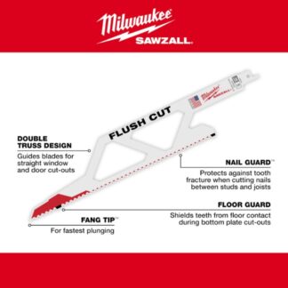 Milwaukee 48-00-1600 Flush Cut SAWZALL Blade (1)