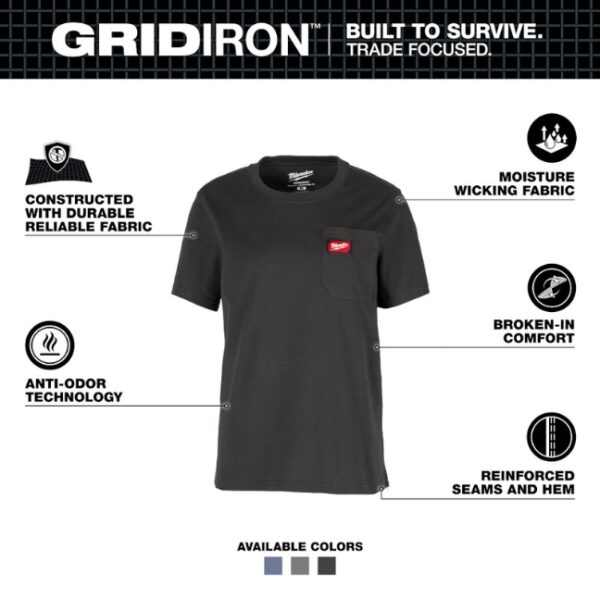 Milwaukee F451 Series Women's GRIDIRON Short Sleeve Pocket T-Shirt