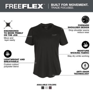 Milwaukee F452 Series Women's FREEFLEX Short Sleeve Hybrid T-Shirt