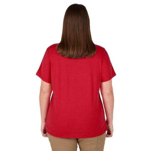 Milwaukee F453 Women's Large Logo Short Sleeve Heavy Duty T-Shirt - Red (5) Milwaukee F453 Women's Large Logo Short Sleeve Heavy Duty T-Shirt - Red