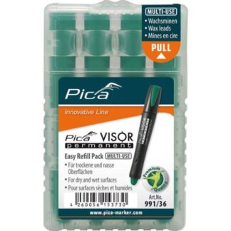 PICA 99136 Visor Permanent Marker Refills - Green