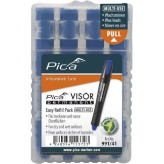 PICA 99141 Visor Permanent Marker Refills - Blue