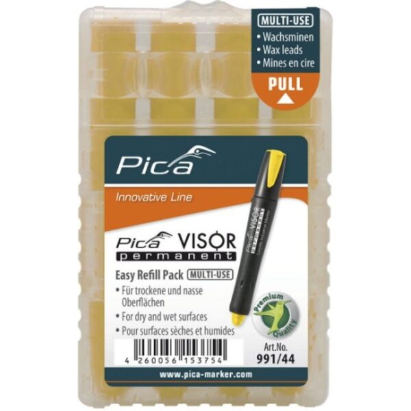 PICA 99144 Visor Permanent Marker Refills - Yellow