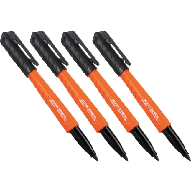 Klein 861014 SKRIBES Fine Tip Permanent Marker 4-Pack - Black