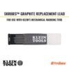 Klein 86502 SKRIBES Replacement Graphite Leads 10-Pack - Black