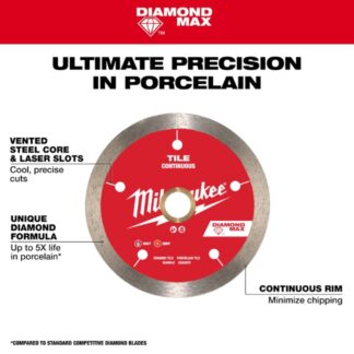 Milwaukee 49-93-9202 4" DIAMOND MAX Continuous, Tile Diamond Blade