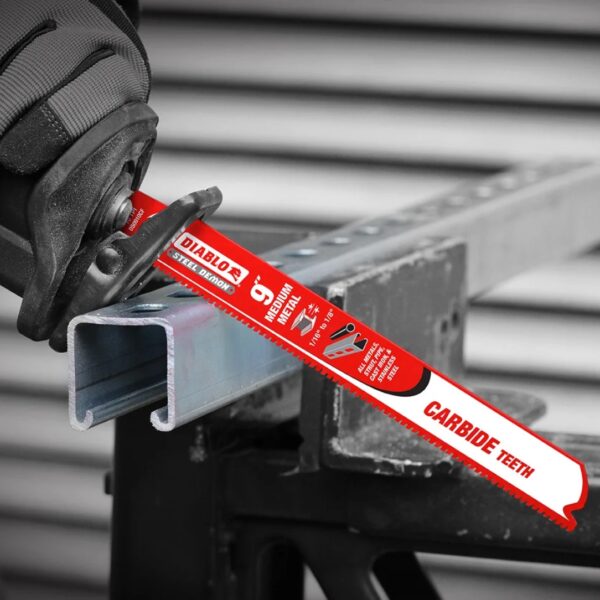 Diablo DS0910CF10C STEEL DEMON 9" 10TPI Carbide Tipped Reciprocating Saw Blade for Medium Metal 10-Pack