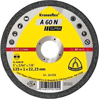 Klingspor 264297 A 60 N SupraKronenflex  1/32 - 3/64" Cut-Off Wheel for Aluminium 25-Pack