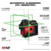 Milwaukee 3642-21 M12 Green 360° 3-Plane Laser Kit with Automatic Alignment and Receiver (1) Milwaukee 3642-21 M12 Green 360° 3-Plane Laser Kit with Automatic Alignment and Receiver