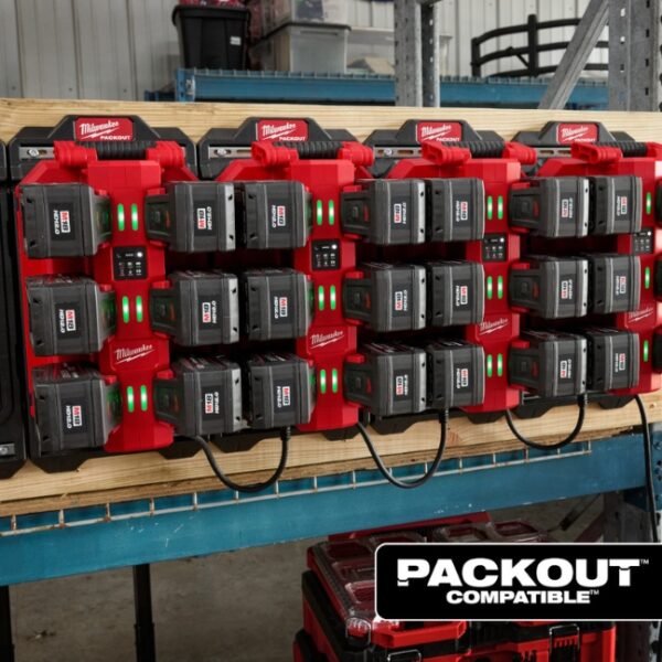 Milwaukee 48-59-1817 M18 Six Bay Daisy Chain Rapid Charger for Packout
