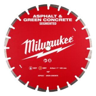 Milwaukee 49-93-7245 16" Asphalt and Green Concrete Segmented Diamond Blade