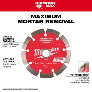 Milwaukee 49-93-7406 5 DIAMOND MAX Tuck Point Diamond Blade (1)