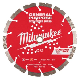 Milwaukee 49-93-9009 9" DIAMOND MAX Segmented Turbo General Purpose Diamond Blade