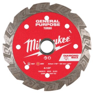 Milwaukee 49-93-9104 4-1/2" DIAMOND MAX Turbo General Purpose Diamond Blade