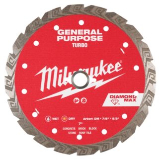 Milwaukee 49-93-9107 7" DIAMOND MAX Turbo General Purpose Diamond Blade